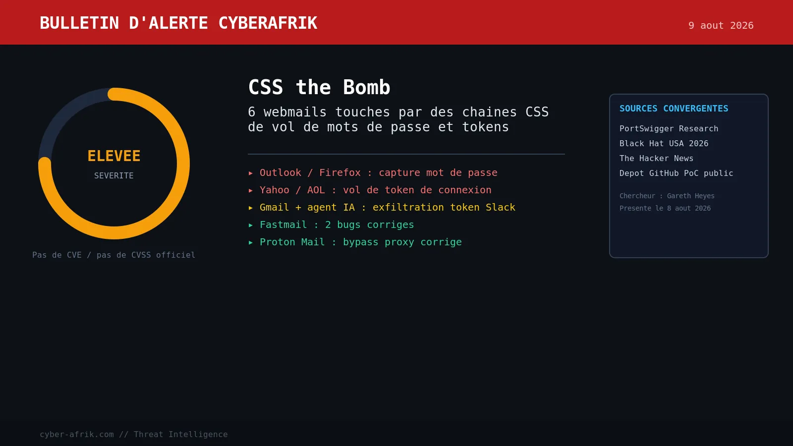 CSS the Bomb : comment de simples règles de style cassent les défenses de six webmails majeurs